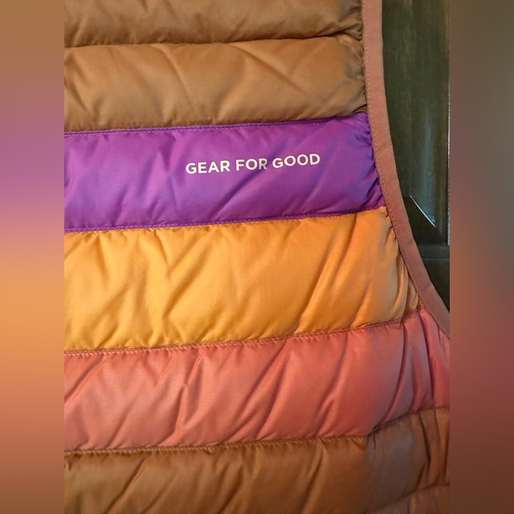 Cotopaxi Orange and Purple Fuego Down Vest. Womens XL. NWT. - Picture 6 of 13